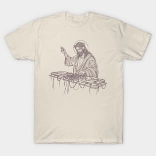 jesus dj shirt, jesus dj, party jesus T-Shirt